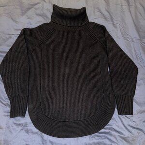 Wilfred Aritzia Mirano Wool Turtleneck Sweater S Black Ribbed Knit Minimalist